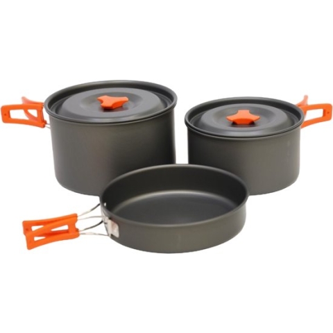 Vango Hard Anodised 4 Person Cook Kit - Potten & Pannen - Grey