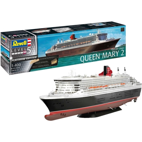 1:400 Revell 05199 Ship Queen Mary 2 - Platinum Edition! Plastic Modelbouwpakket