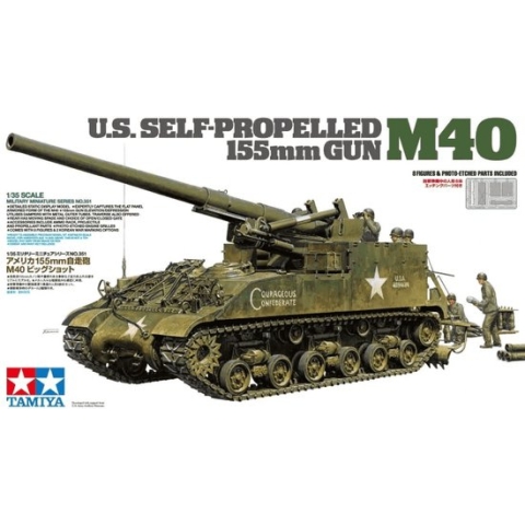 1:35 Tamiya 35351 155mm Self Propelled Gun M40 Plastic Modelbouwpakket