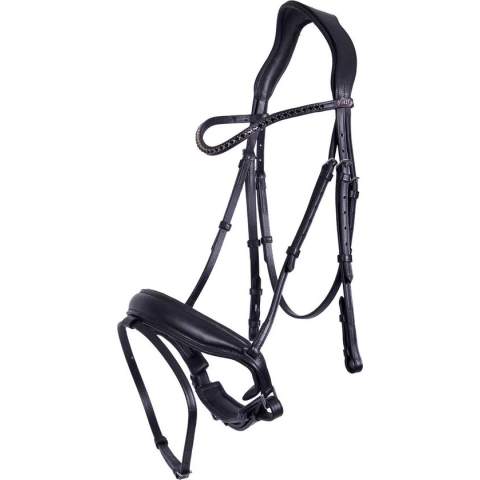 Qhp Hoofdstel Selene Zwart - paard
