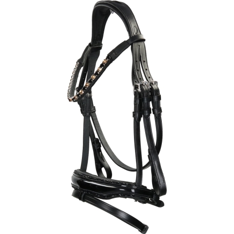 Hb Hoofdstel Showtime Special Zwart-goud - pony