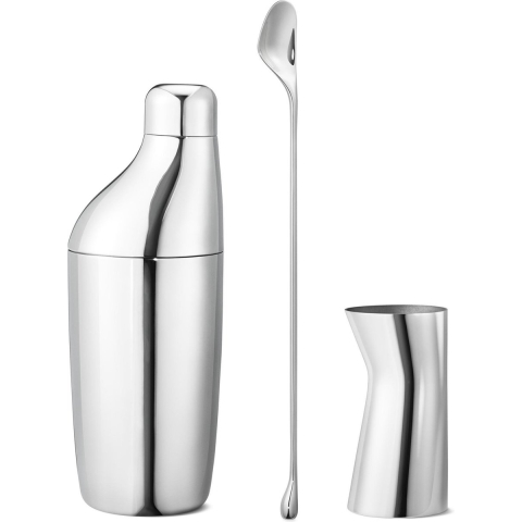 Georg Jensen Cocktailset Sky 4,4 X 8,5 Cm Rvs Zilver 3-delig