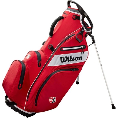 Wilson Staff Exo Dry Waterproof Standbag 2022 - Rood Zwart