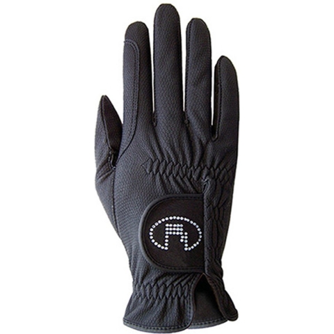 Roeckl Rijhandschoenen Lisboa Swarovski - maat 8.5 - black