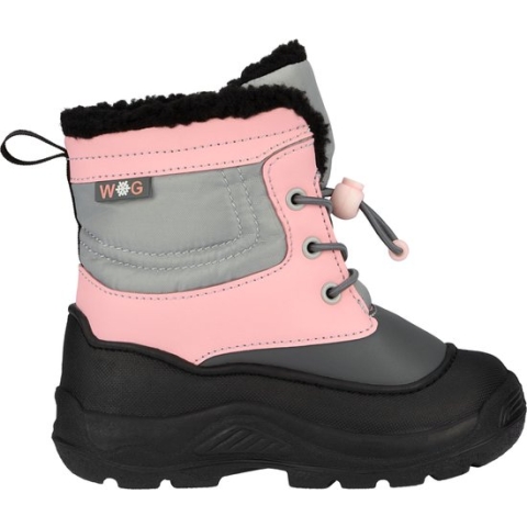 Winter-grip Snow Flake - Snowboots Junior Teddy - Zwart/Roze - maat 23