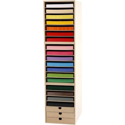 Karton & Opslagkast, A4 210x297 mm, h: 100 cm, 1 set, kleuren assorti