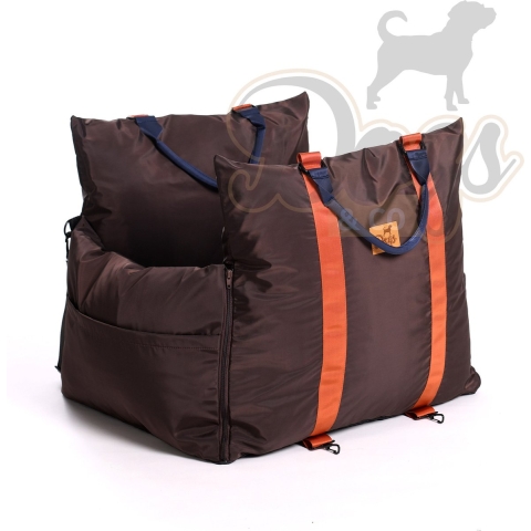Dogs&Co Luxe Honden autostoel Royal+ Choco Waterproof