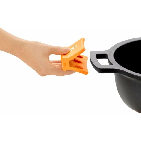 Casserolepan met deksel BRA A273907 Gehard aluminium (11 L)