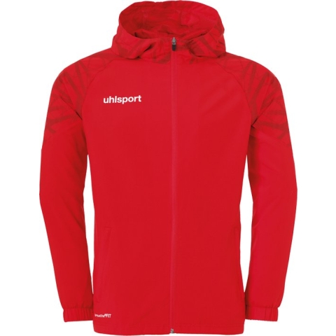 Uhlsport Goal 25 Evo Woven Hood Jacket Rood-Wit Maat 2XL