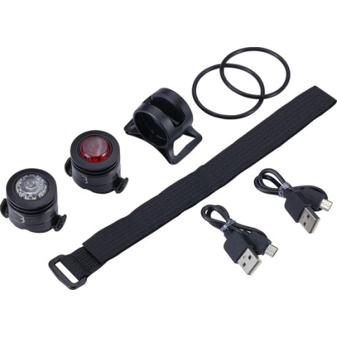 BBB Cycling SpyCombo Fietsverlichtingsset - 40 lumen - USB oplaadbaar BLS-127