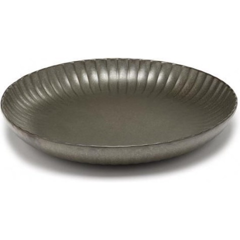 Serax Surface By Sergio Herman Serveerschaal Inku Groen-Brons D 32 cm H 5 cm
