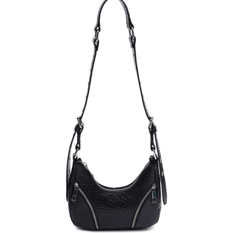 Nunoo Palma w. Zipper New Zealand Black Dames Schoudertas - Zwart - One Size