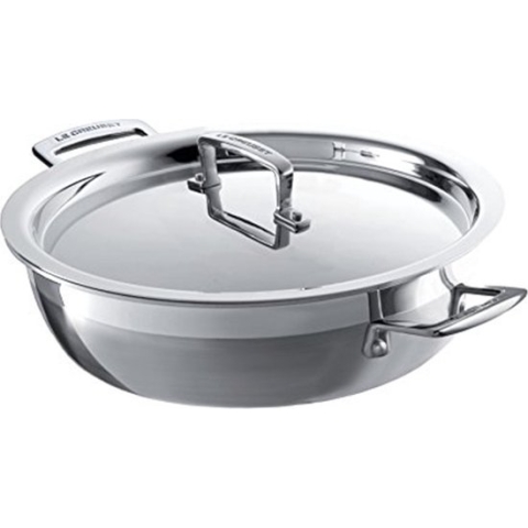 Le Creuset Magnetik Braadpan, 24cm RVS