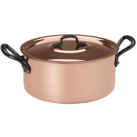 Baumalu Koperen soeppan Ø 20 cm incl. deksel (alle warmtebronnen excl. inductie)