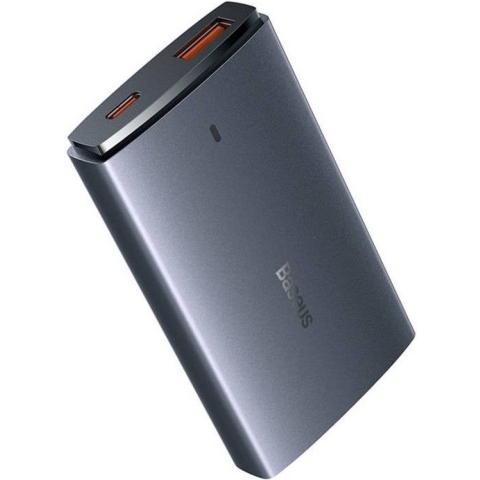 Baseus GaN5 Pro Ultra Compacte Reislader Power Delivery Adapter Grijs