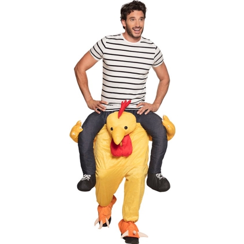 Boland - Kostuum Funny chicken (one size) - Volwassenen - Kip - Dieren