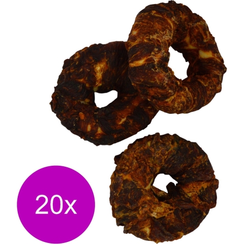 Timo Runder Kauwdonut - Hondensnacks - 20 x Eend 7 cm 70 g
