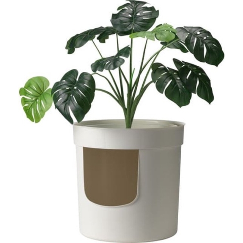 Moderna kattentoilet hidden planter wit