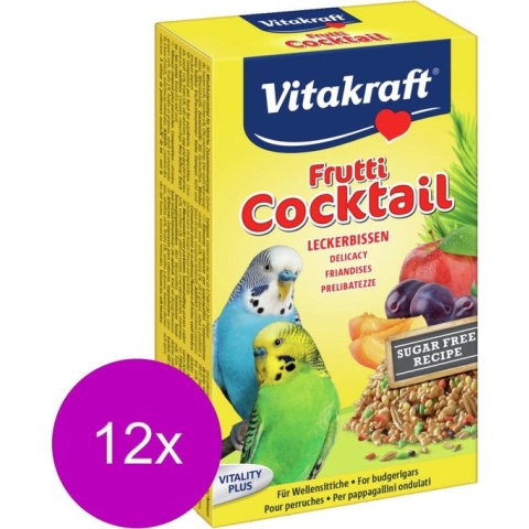 Vitakraft Parkiet Fruit-Cocktail - Vogelsnack - 12 x 200 g