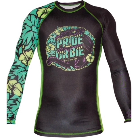 PRiDE or DiE Rash Guard Stay Hungry Zwart maat L