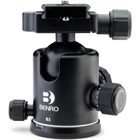 Benro B3 statiefkop Zwart 3/8" bal