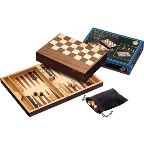 Philos Schaak/Backgammon Kassette Veld 40 mm, Koningshoogte 76 mm