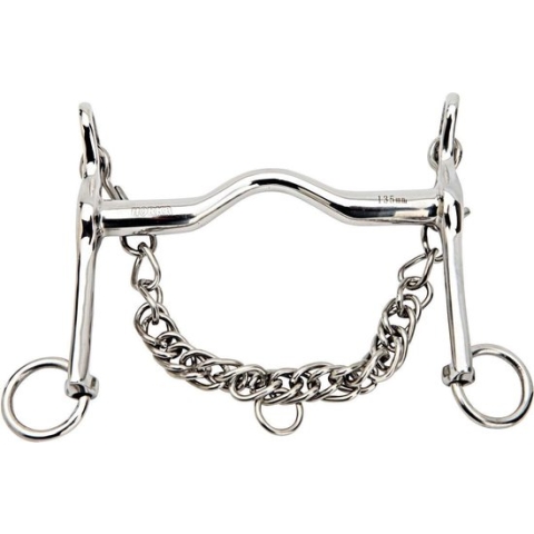 Horka Dressuurstang Met Tongboog 16 Mm Rvs Maat 11,5