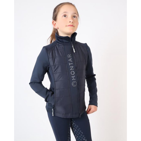 Montar jas Emma quilt junior Navy - 140 | Winterkleding ruiter