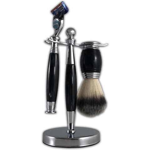 Luxe Scheerset Zwart Synthetisch