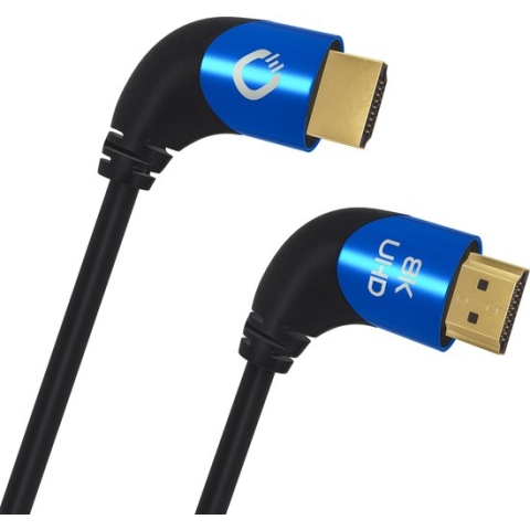 Oehlbach: Ultra high-speed HDMI kabel 90°-stekker - 3M - Zwart