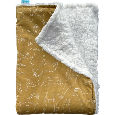 BINK Bedding Ledikantdeken Savanne / Sherpa offwhite 100 x 150 cm