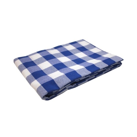Geruit Tafelkleed Grote ruit blauw 140 x 250 (Strijkvrij) - boerenbont - picknick - oktoberfeest - traditioneel - vintage