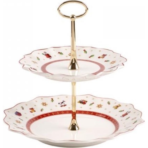Villeroy & Boch Toy's Delight Etagère-  2-laags - 24 cm - Kerst