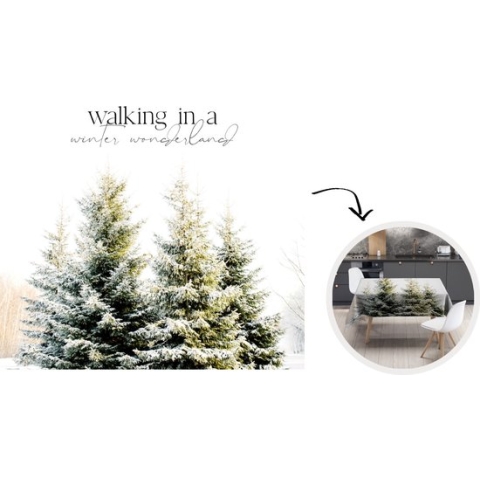 Kerst Tafelkleed - Kerstmis Decoratie - Tafellaken - Kerst - Winter - Kerstboom - 150x150 cm - Kerstmis Versiering