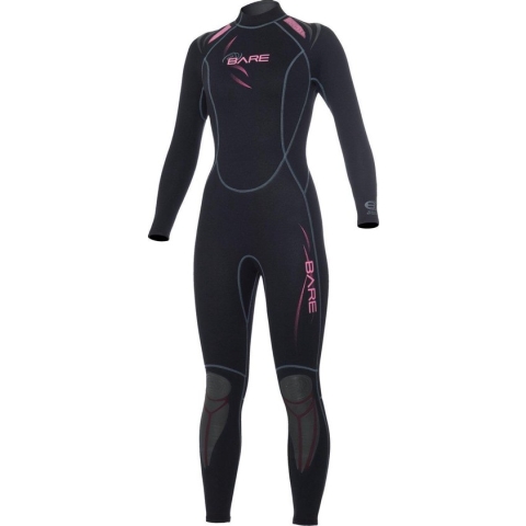 Bare 3/2mm Full - Wetsuit - Dames - 10 - Zwart/Roze