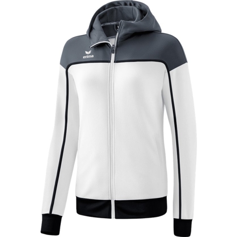 ERIMA Change Trainingsjack Met Capuchon Dames Wit-Slate Grey-Zwart Maat 42