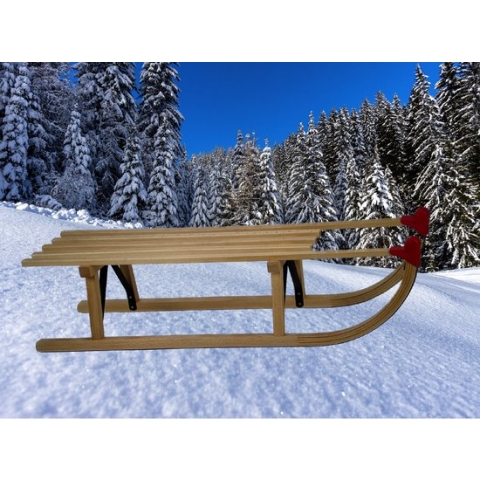 Houten slee 100cm - slee - slede- sneeuwpret