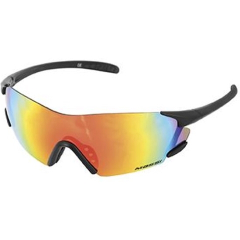 Massi Legend zonnebril - fietsbril - reflecterend - unisex - zwart