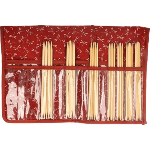 Seeknit Shirotake sokkennaaldenset F bamboe 15cm rood.