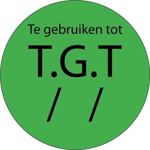 TGT sticker op rol 40 mm - 580 per rol