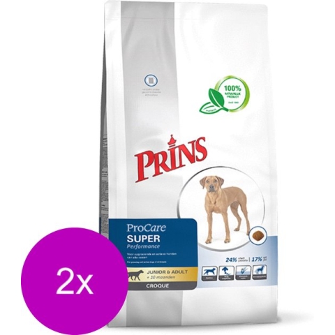 Prins Procare Super Performance Gevogelte&Vlees - Hondenvoer - 2 x 10 kg
