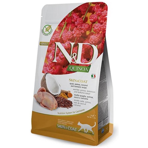 Farmina N&D Quinoa - Adult kat - Skin & coat kwartel - 5kg