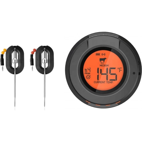 Digitale Bluetooth Dome thermometer met 2 probes en 4 poorten - waterdicht