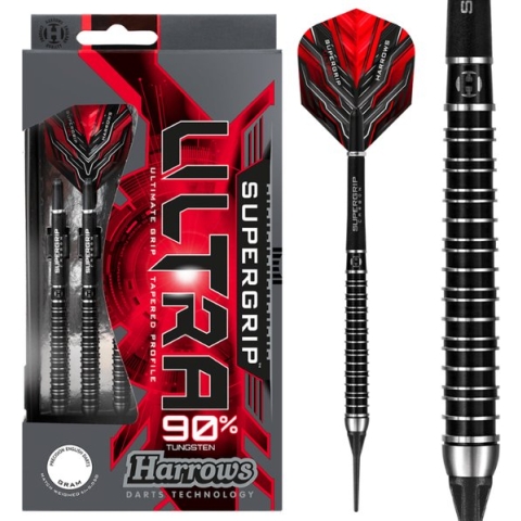 Harrows Supergrip Ultra 90% Soft Tip - Dartpijlen - 22 Gram