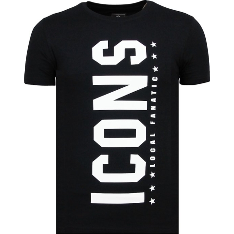 ICONS Vertical - Bedrukte T shirt Heren - 6362N - Navy
