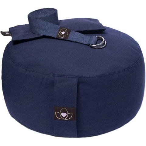 Pakket meditatiekussen, oogkussen en riem indigo - Lotus