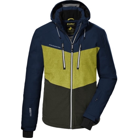 Killtec heren ski jas - ski-jas heren - 38699 - dark petrol/oker/dark moss - maat L