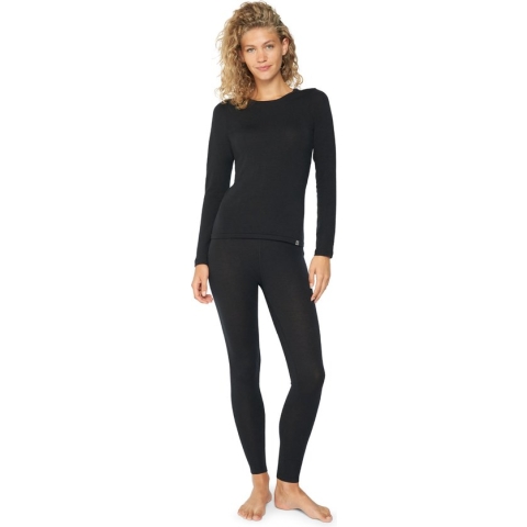 DANISH ENDURANCE Thermo Ondergoed set voor Dames - van Merino Wol - Ademend - Zwart- XL