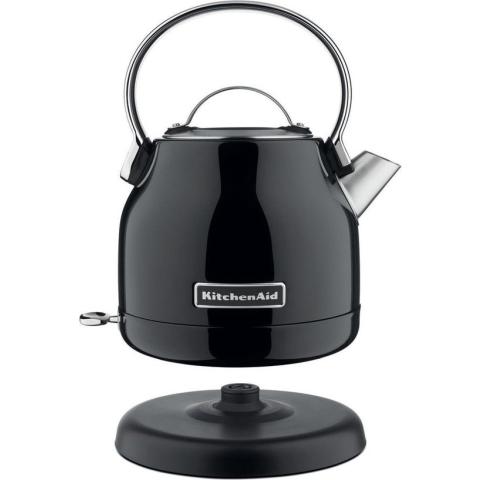 KitchenAid Waterkoker - Waterkoker roestvrij staal met temperatuurmeter en verwijderbare kalkfilter - 1,25 L, Zwart