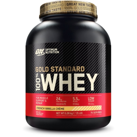 Optimum Nutrition Gold Standard 100% Whey Protein - French Vanilla - Proteine Poeder - Eiwitshake - 71 doseringen (2270 gram)